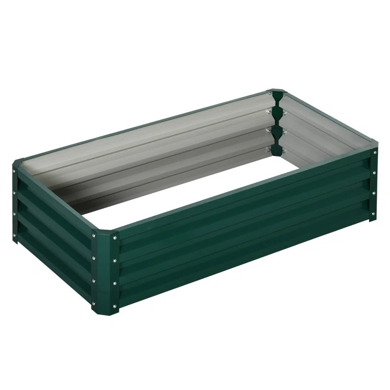 Evelin Galvanized Raised Garden Bed, Metal Planter Box, for Growing Vegetables, Flowers, Herbs, S... | Wayfair North America
