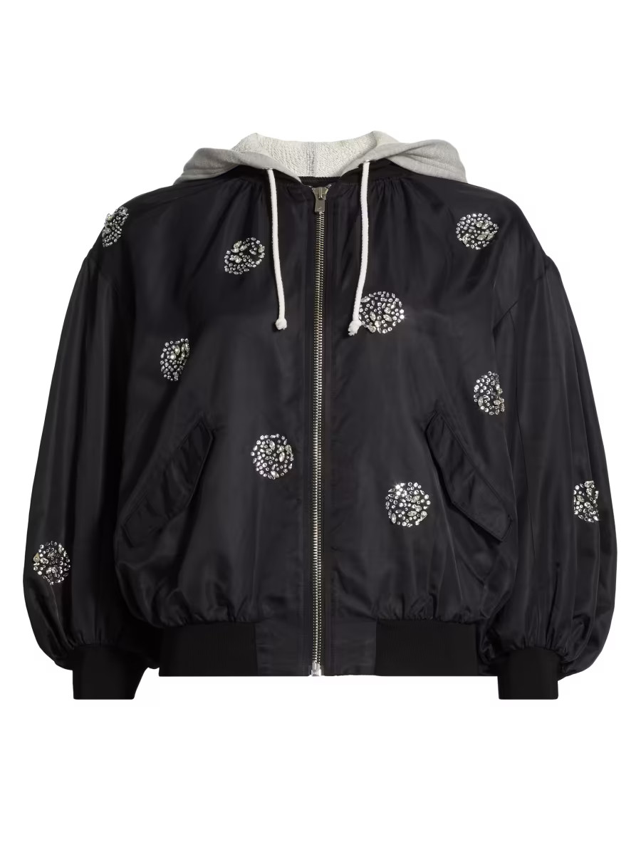 Ollie Crystal-Embellished Bomber Jacket | Saks Fifth Avenue