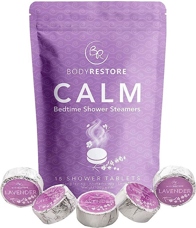 BodyRestore Shower Steamers Aromatherapy - 15 Pack Shower Bath Bombs for Women, Lavender Nighttim... | Amazon (US)
