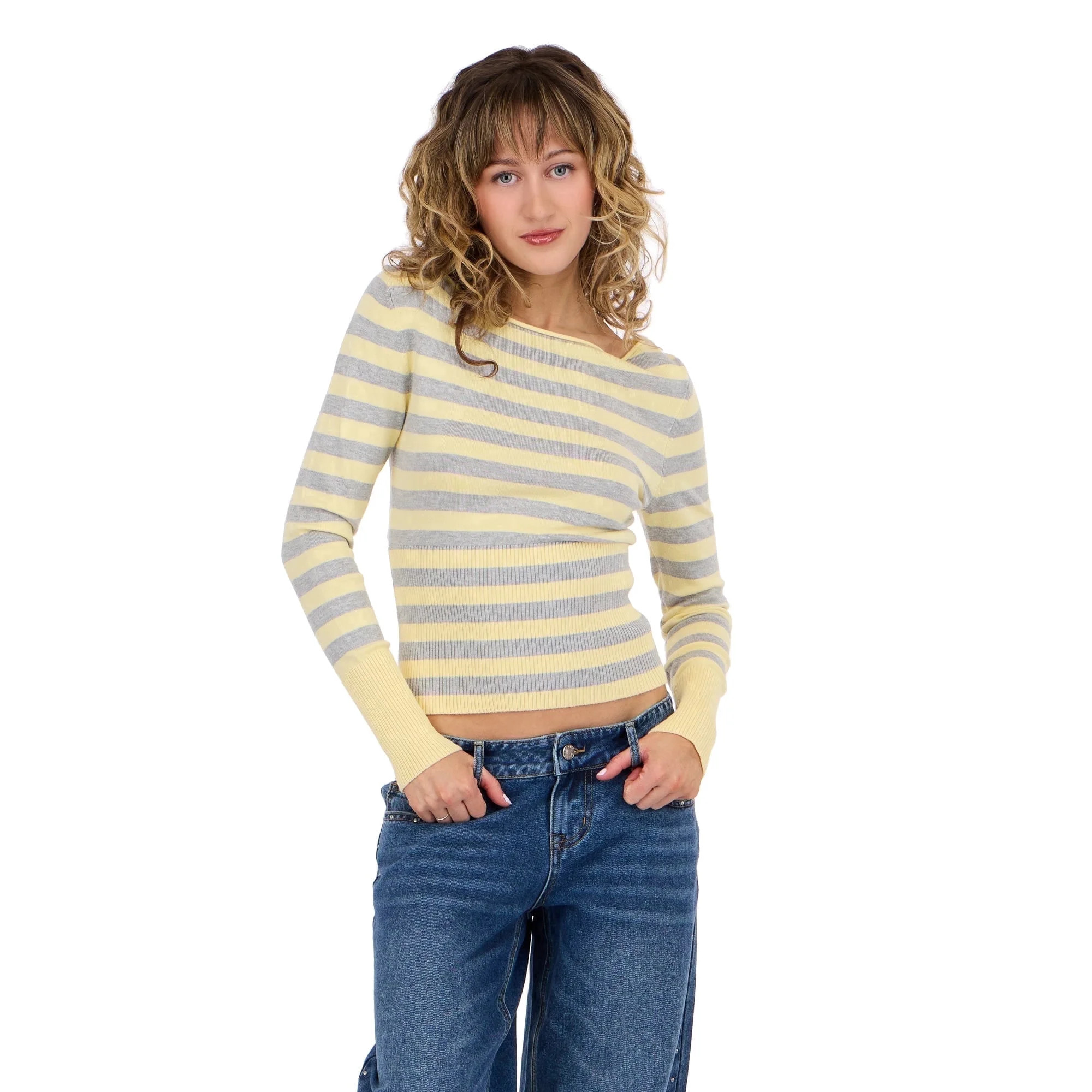 Forever 21 Women's Boatneck Sweater with High Rib Start, XS-XL | Walmart (US)