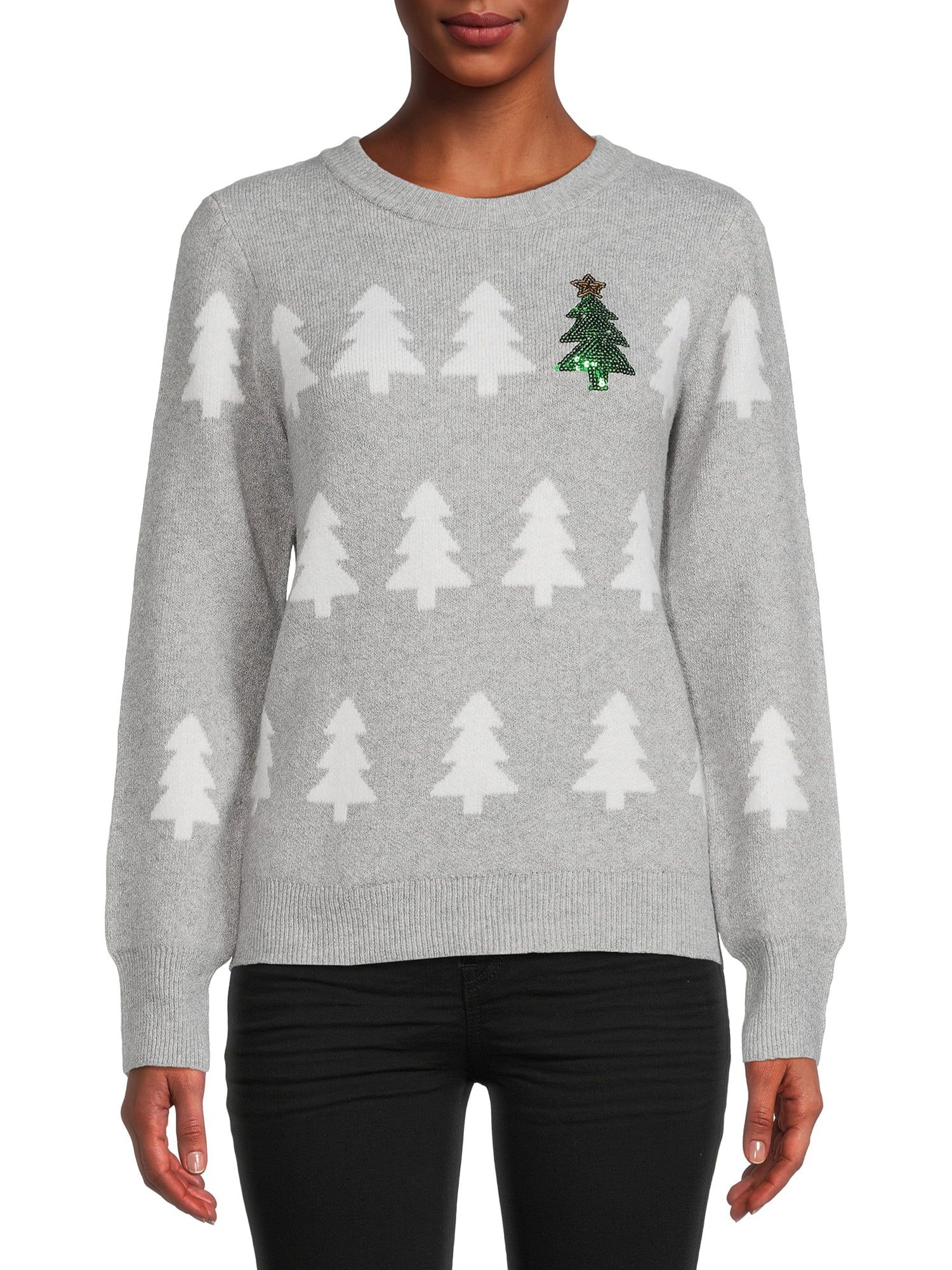 Holiday Time Crewneck Christmas Sweater | Walmart (US)