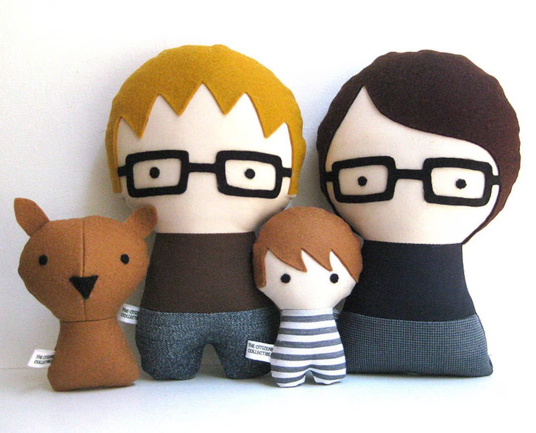 Handmade Personalized Family With Dog. Rag Doll. Custom Your - Etsy | Etsy (US)