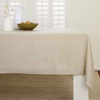 Solino Home Linen Tablecloth – 100% Pure Linen Fall, Thanksgiving, Christmas Natural Tablecloth... | Amazon (US)