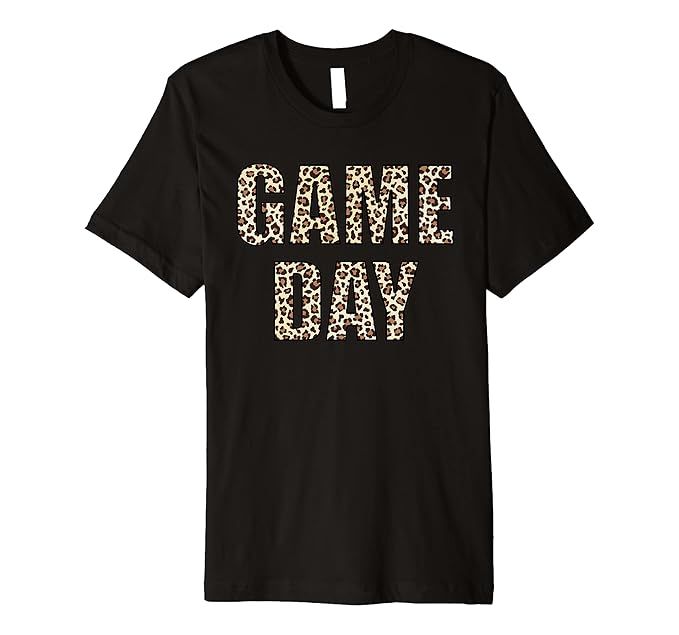 Game Day Leopard Premium T-Shirt | Amazon (US)