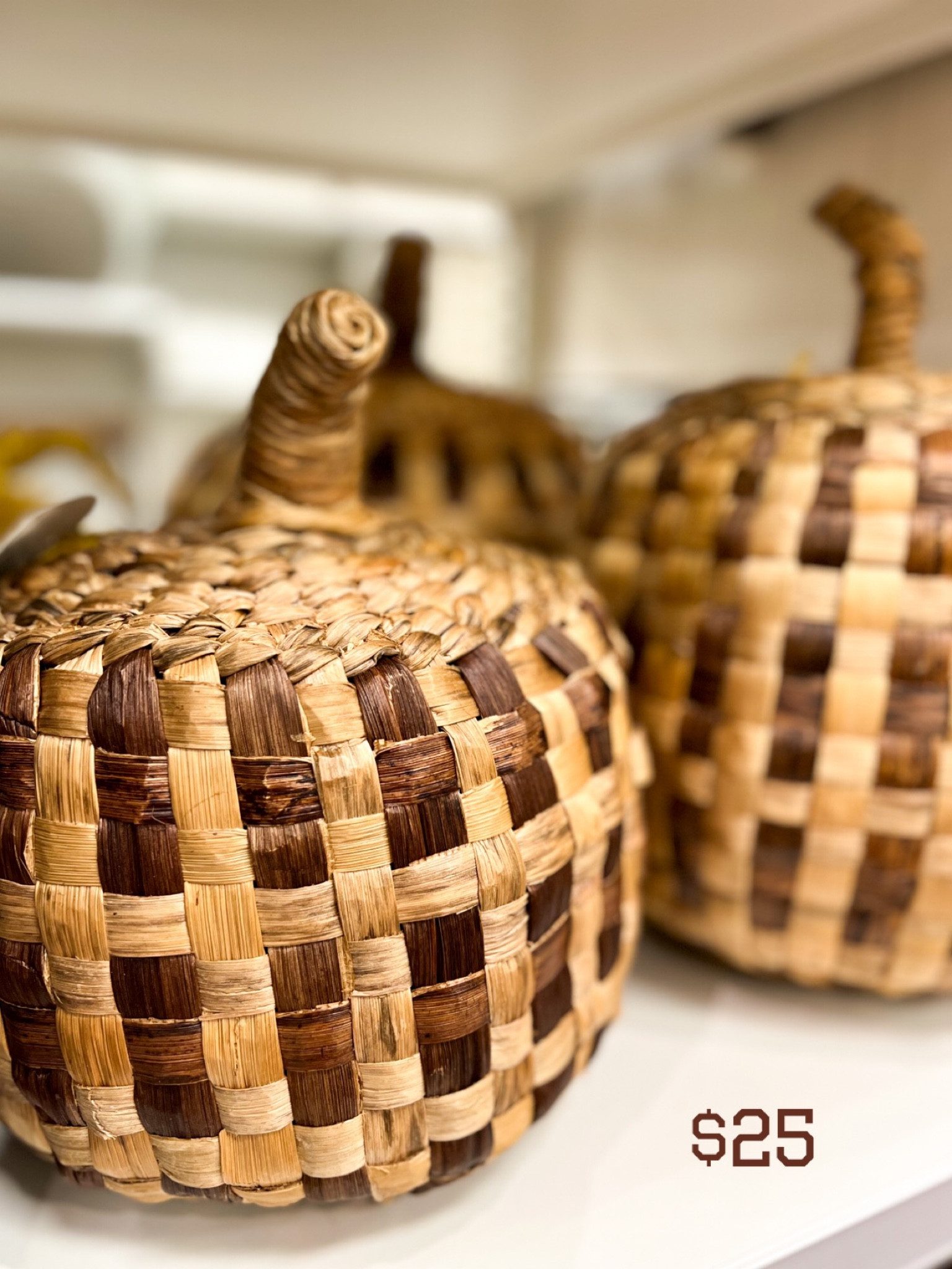 Fall decor at Target
Woven medium rounded pumpkin by Treshold for $25. I love them! The large one is for $30. Perfect fall decor. 

#fall #falldecor #pumpkin #woven #wovendecor 

#LTKhome #LTKSeasonal #LTKunder50