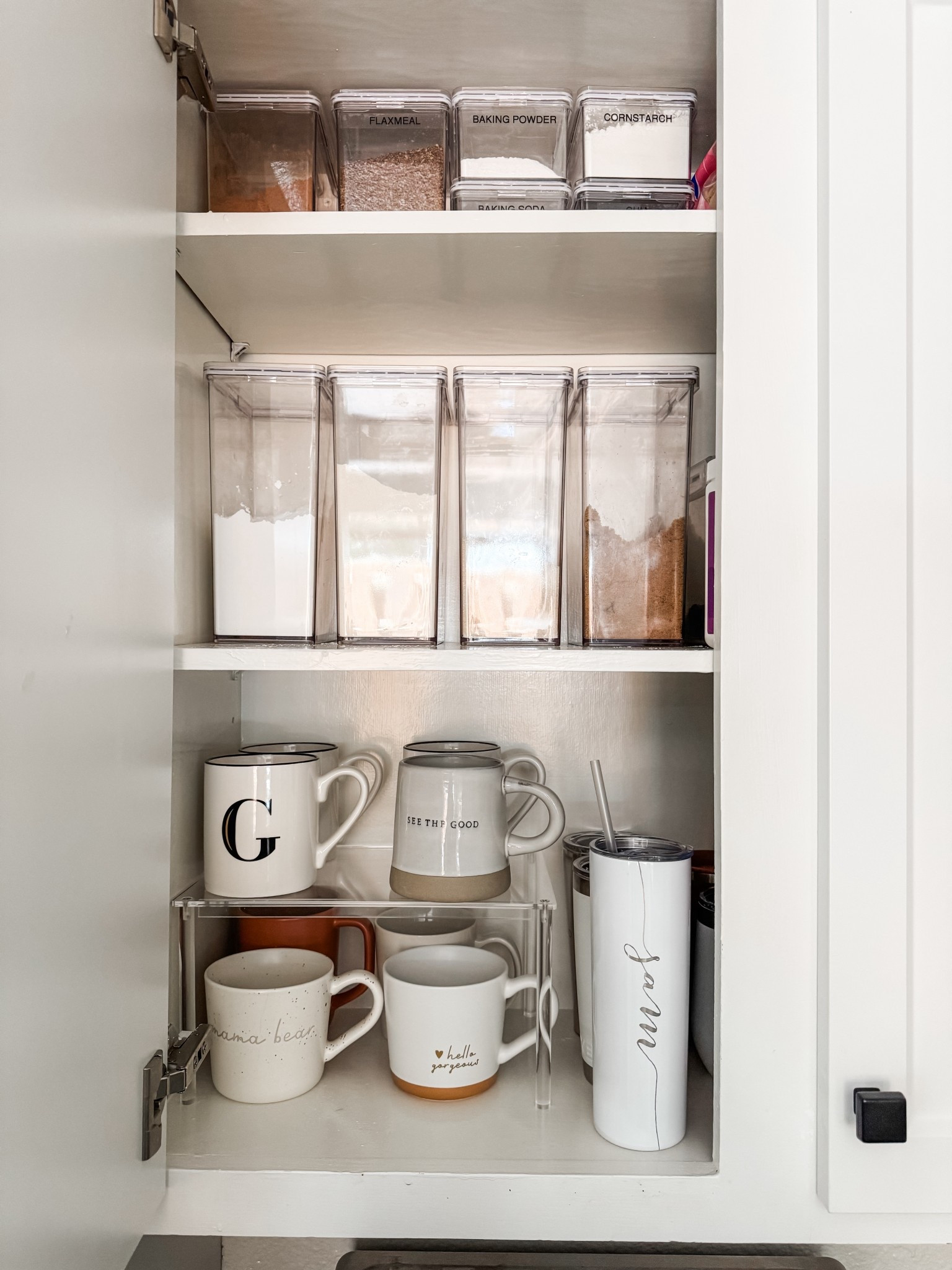 LOVE this acrylic riser! It’s so pretty and gives you more space for storing items in a cabinet. These coffee mugs were previously a stacked mess … now they are easy to grab and put away. No possible topples over / breakage ☕️

#LTKHome #LTKFamily