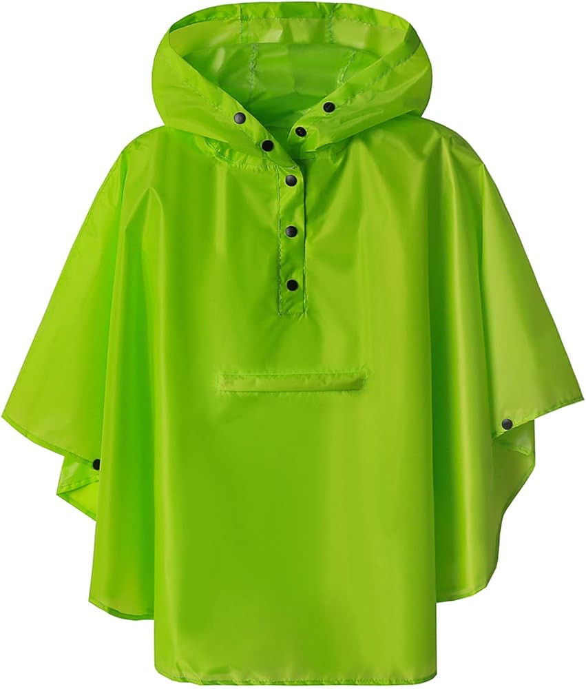 SaphiRose Lightweight Kids Rain Poncho Jacket Waterproof Outwear Rain Coat | Amazon (US)
