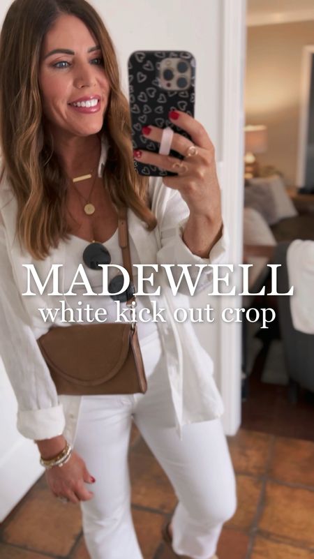 Madewell white kick out crop jeans are on sale for $99 plus an extra 30% off with code spring30 — only $69.65

Here are some ways Ive styled them the last few weeks. They are midrise with lots of stretch. I would stick with your true size.





#LTKover40 #LTKsalealert #LTKfindsunder100