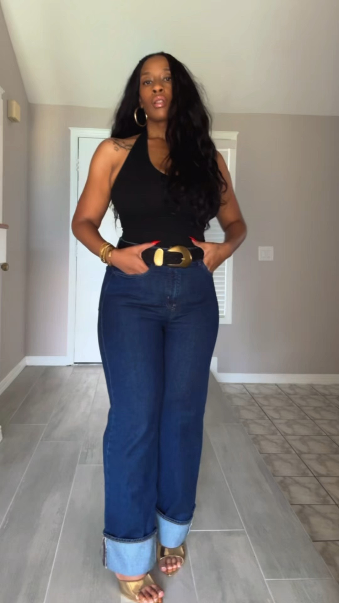 Weraring my favorite simple go to outfit. A halter top jeans and mules. Wearing a size 14 in the jeans. I love them!

#LTKSaleAlert #LTKPlusSize #LTKMidsize