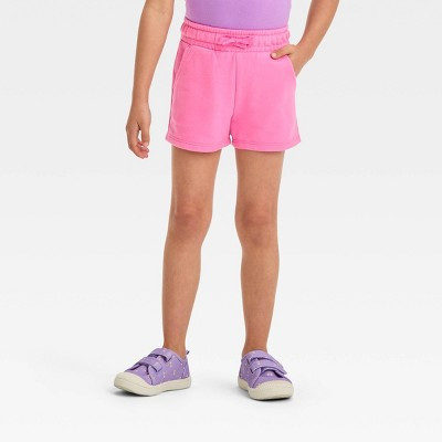 Toddler Knit Shorts - Cat & Jack™ Pink 12M: Elastic Waist, French Terry | Target