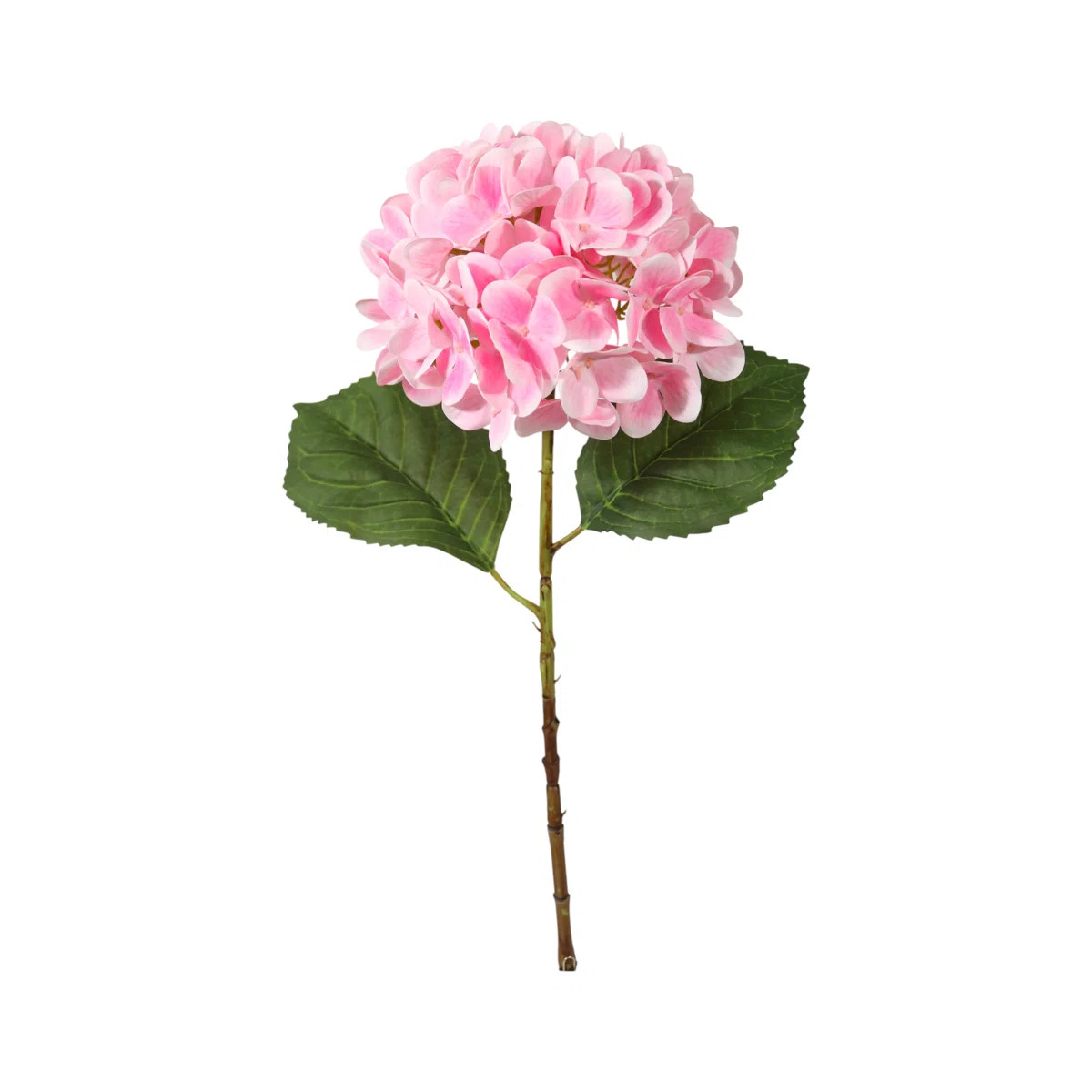 17.75" Artificial Hydrangea Stem Pink Bloom - Lifelike Faux Flower | Wayfair North America