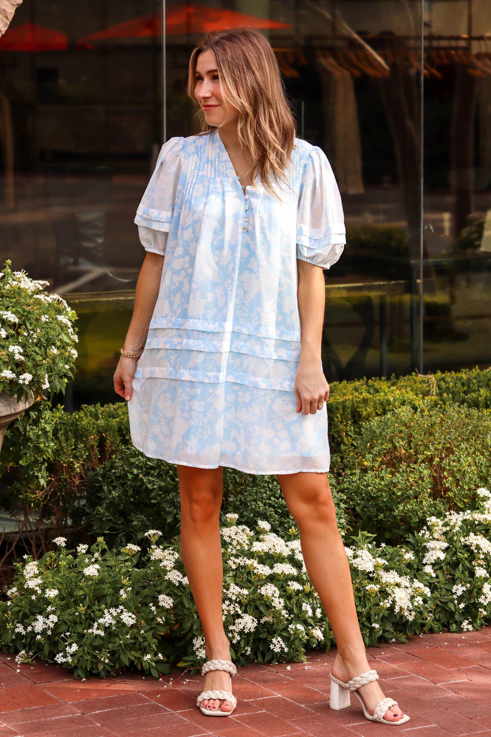 The Skye V-Neck Button Dress | J.Marie