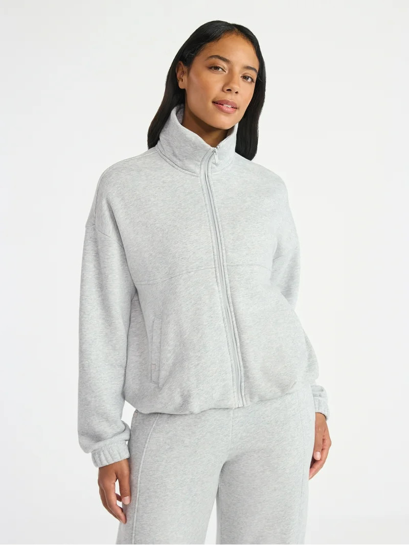 Athletic Works Women's Premium Fleece Active Jacket, Midweight, Sizes XS-4X | Walmart (US)