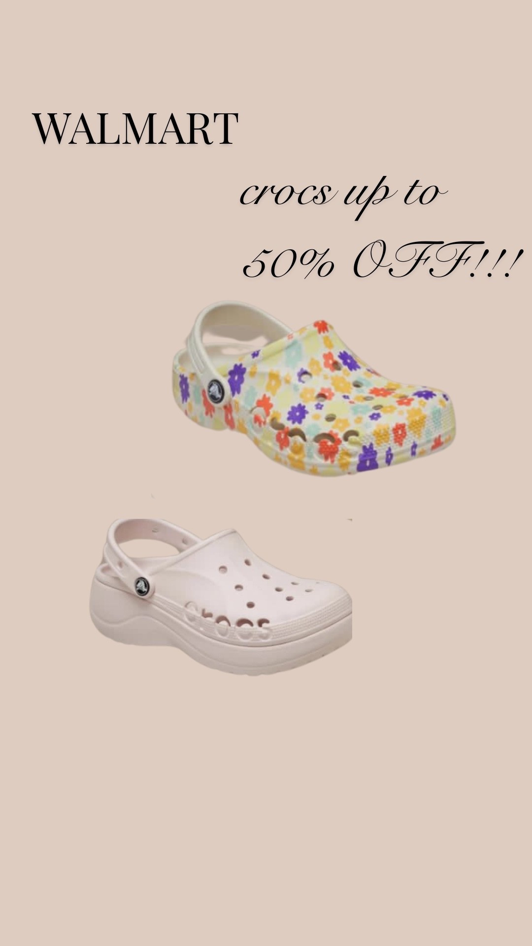 Walmart has their crocs on sale!! 

#LTKSeasonal #LTKSaleAlert