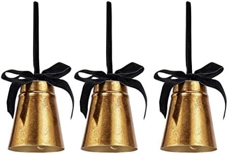 Amazon.com: Emadgift 3 Pack Antique Gold Foil Christmas Metal Jingle Bells,Liberty Bells,Vintage ... | Amazon (US)