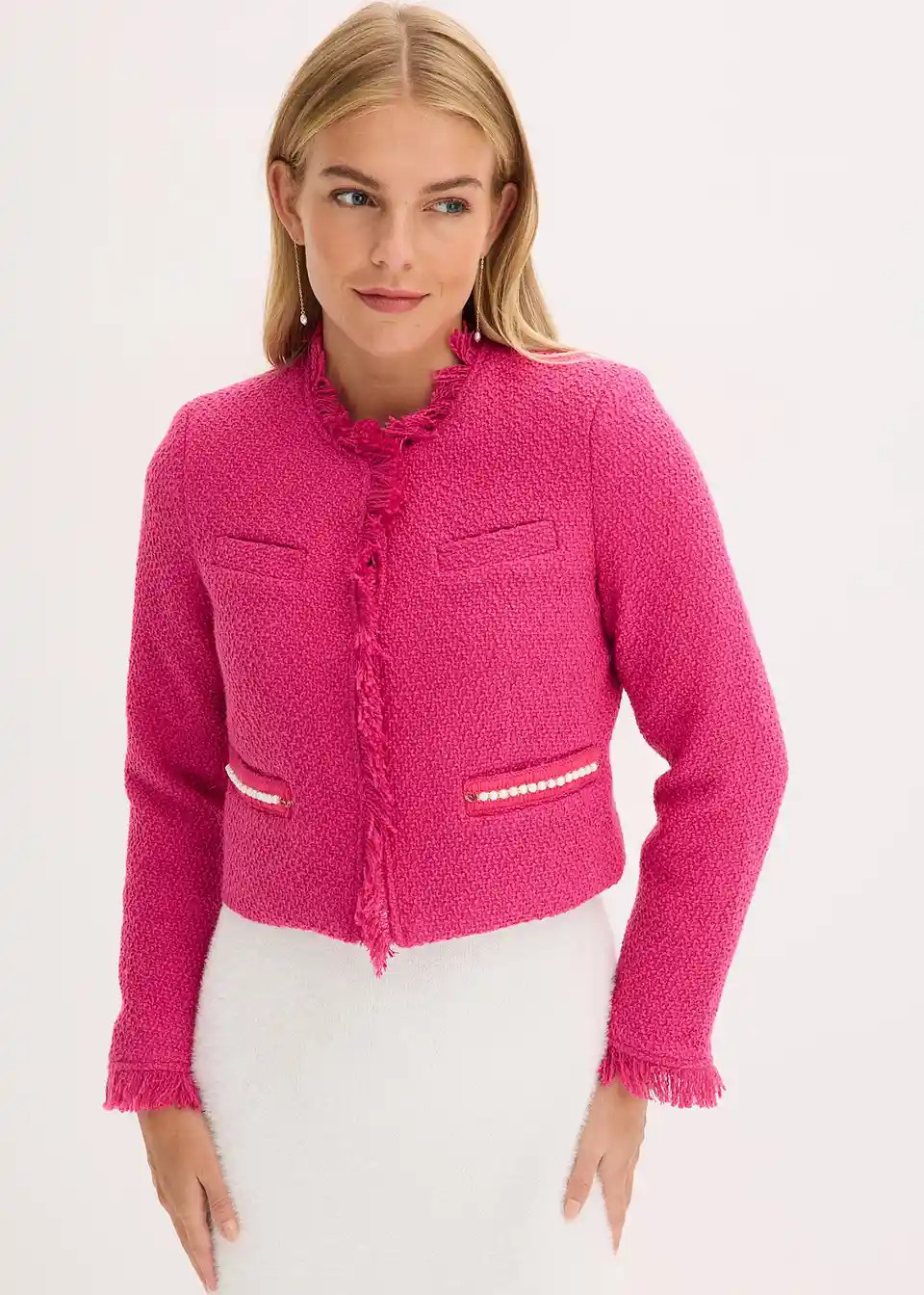 Cropped Bouclé-Blazer | Bonprix DE