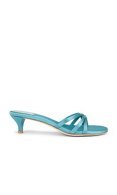 Jeffrey Campbell Doretta Sandal in Light Turquoise Satin from Revolve.com | Revolve Clothing (Global)