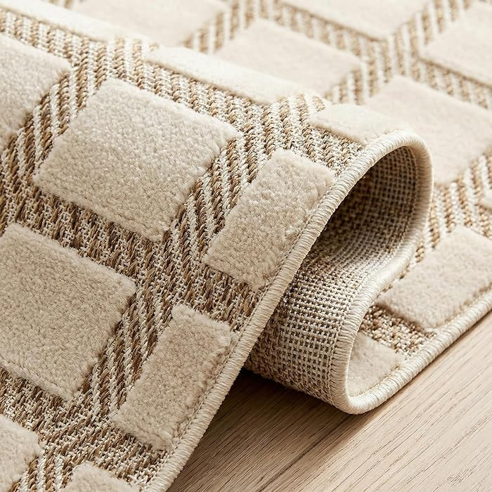 Rug Branch Hunter 8' x 10' (7'10" x 10') Cream/Beige Geometric Indoor Area Rug, Contemporary, Low... | Amazon (CA)