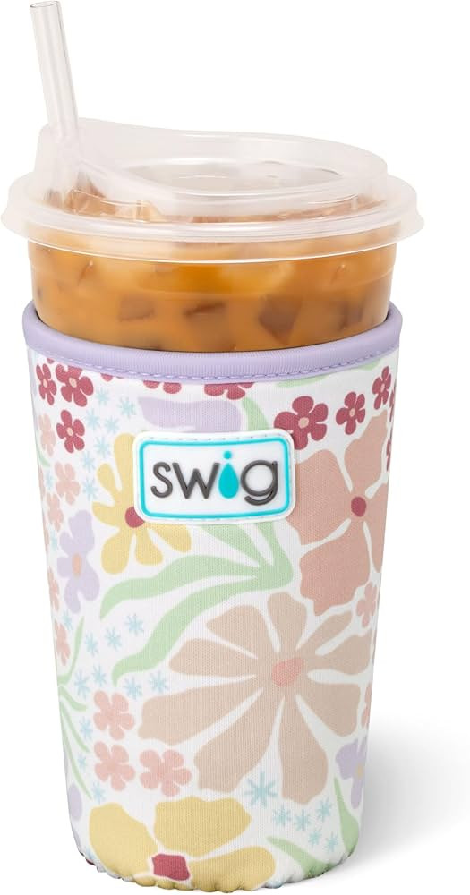 Swig Life Medium Iced Cup Coolie, Standard 22oz Iced Coffee Cup Insulator Sleeve with Handle, Neo... | Amazon (US)