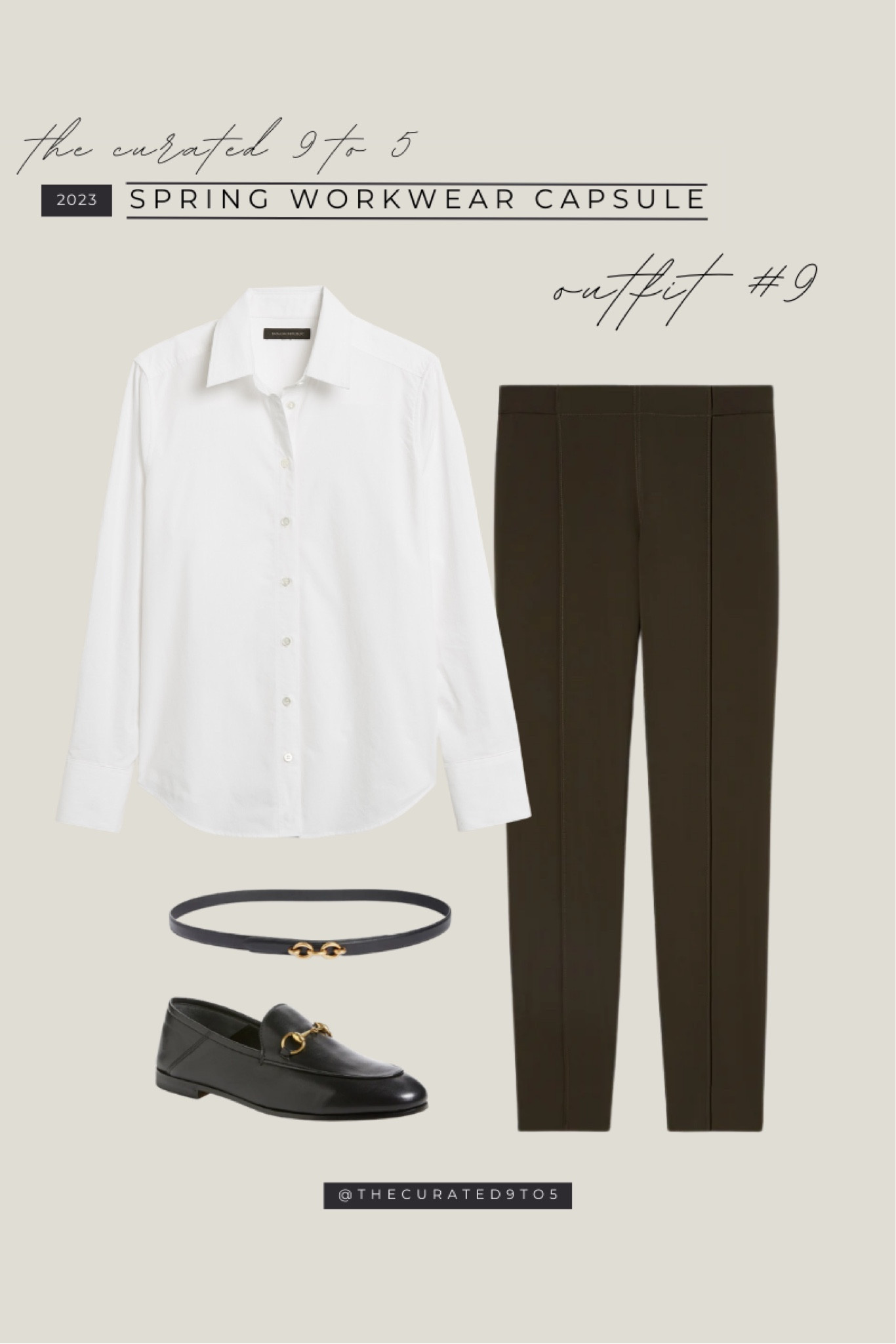 Summer Workwear Capsule - Outfit #9

Work style, workwear, office pants, trousers, white blouse, button-down, loafers, mules, leather belt

#LTKSeasonal #LTKworkwear #LTKstyletip