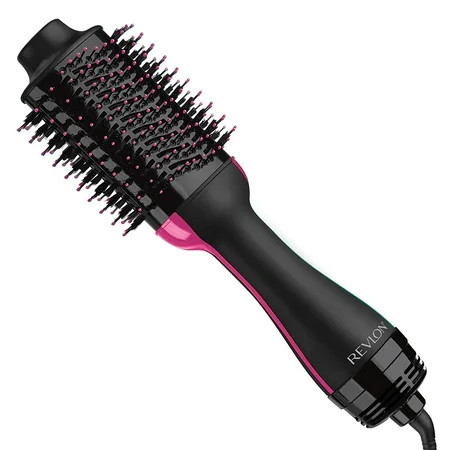 Revlon One-Step Hair Dryer and Volumizer 4.25" Nylon Pin & Tufted Bristles Hot Air Brush, Black | Walmart (US)