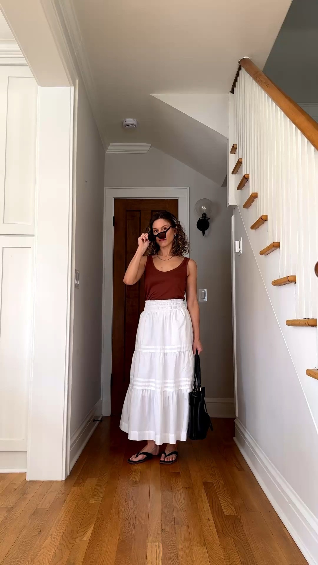 How I’m wearing my white skirt this spring - three ways! @onequince 

Everything fits true to size. 

#quincepartner

#LTKOver40 #LTKPetite #LTKSeasonal
