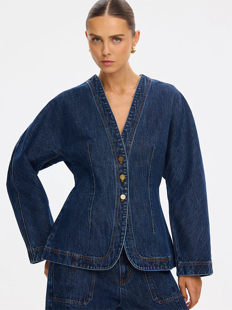 Jessica Denim Barrel Jacket | Kivari (Global minus AU/NZ)