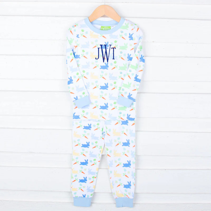 Blue Bunny Wonderland Pajamas | Classic Whimsy