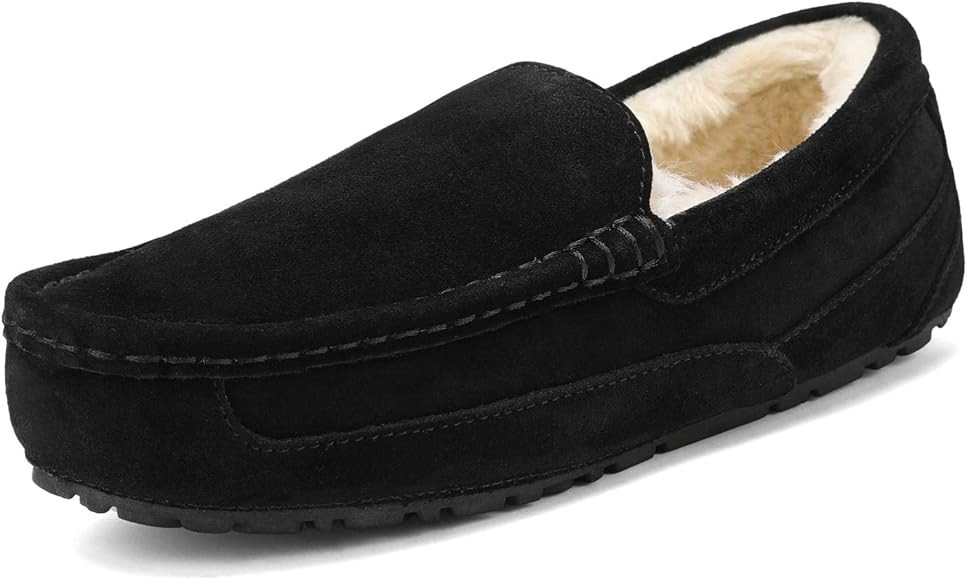 DREAM PAIRS Men's Suede Faux Fur Moccasin Slippers Loafers Shoes | Amazon (CA)