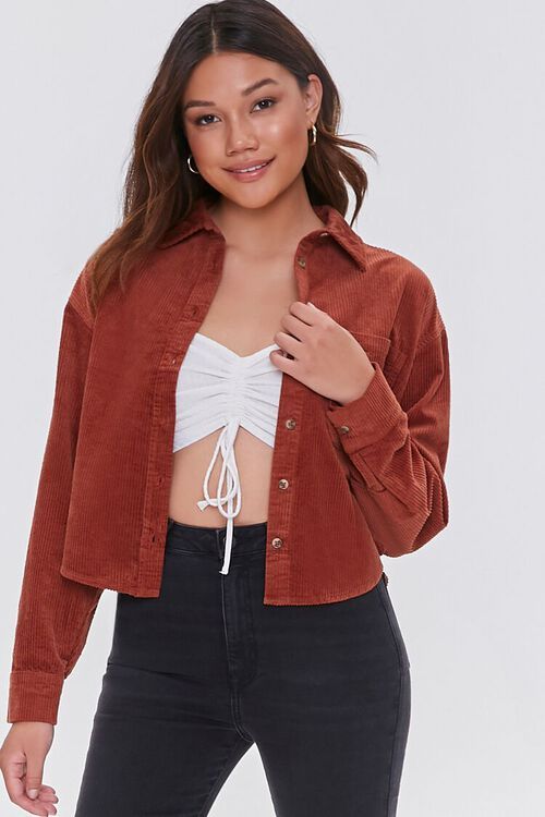Corduroy Button-Up Shirt | Forever 21 (US)