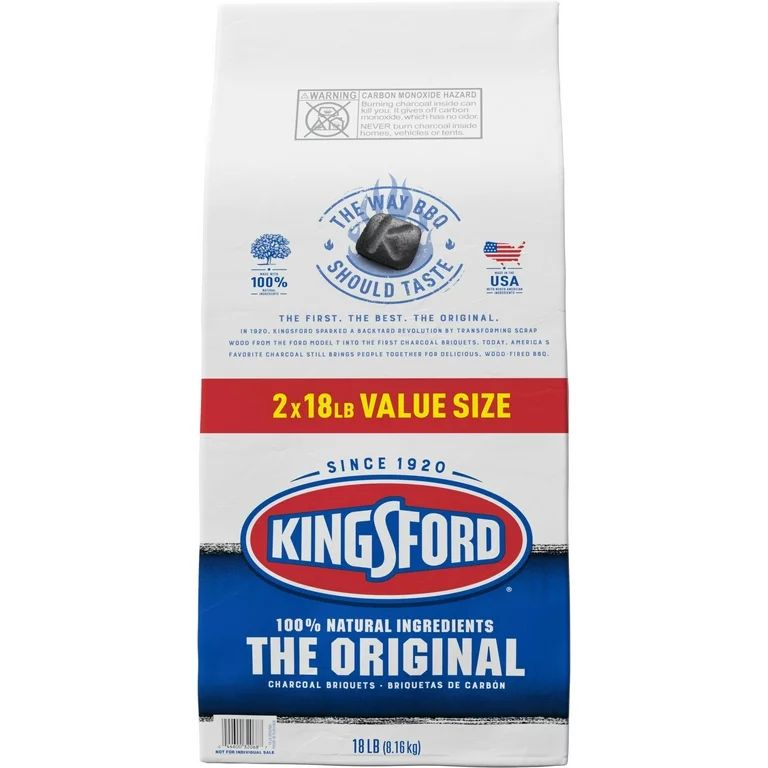 Kingsford Original Charcoal Briquettes, 18 Pounds each (Pack Of 2) | Walmart (US)