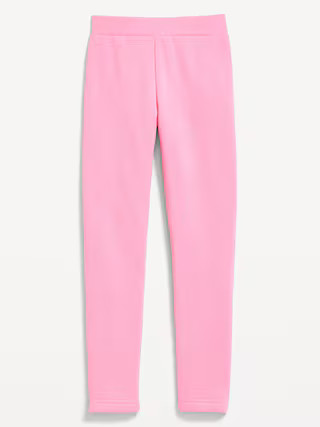 High-Waisted Full-Length Fleece Leggings for Girls | Old Navy (US)