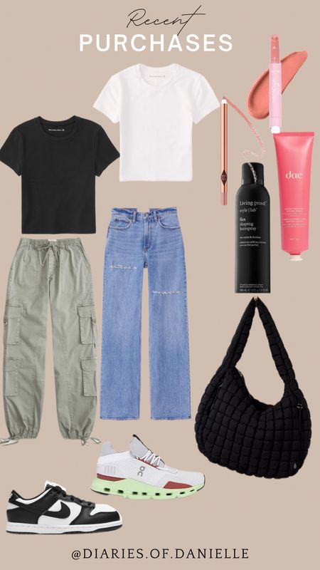Recent purchases I’ve made 🛍️

Abercrombie & Fitch, womens cargo pants, women’s distressed denim, basic tee, cropped tee, Free People, quilted carryall bag, Nike dunks, On Cloudnova sneakers, Living Proof, Dae, Charlotte Tilbury, Tarte Maracuja 

#LTKfindsunder50 #LTKstyletip #LTKbeauty