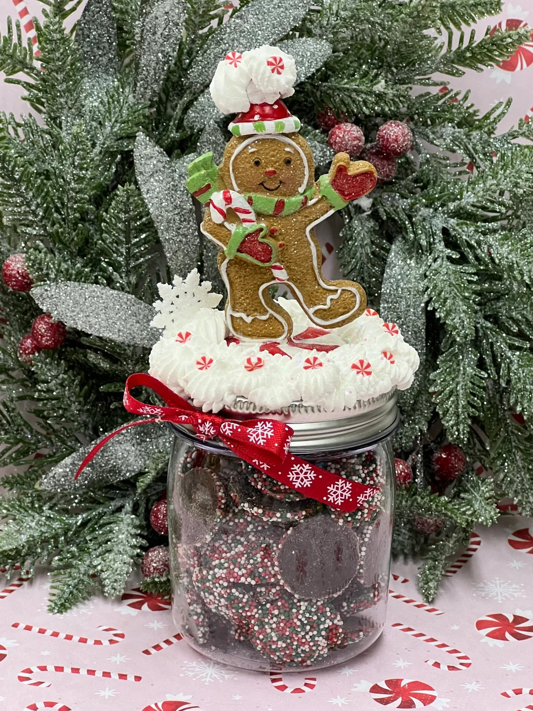 Gingerbread Candy Jar: Christmas Holiday Decor - Etsy | Etsy (US)