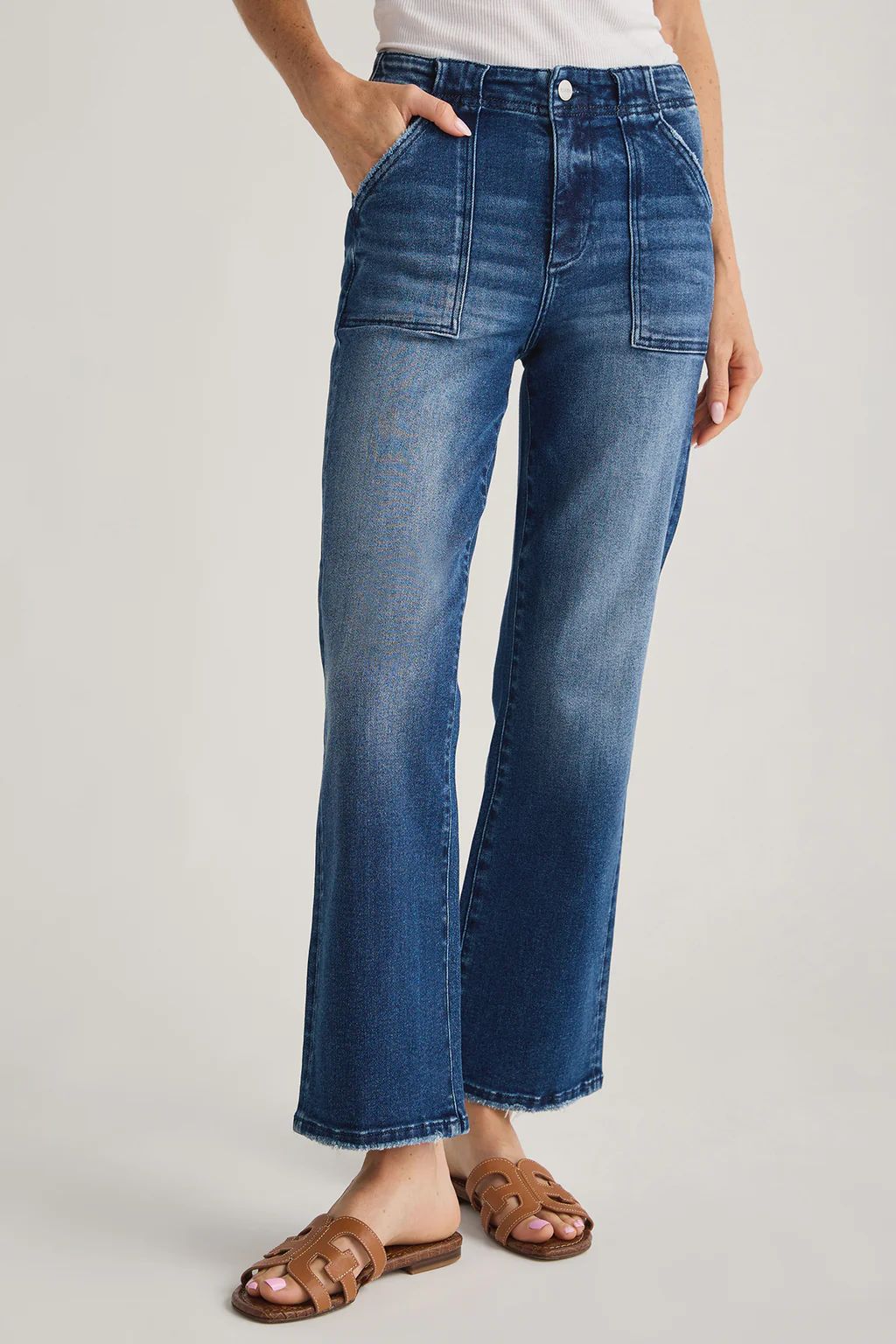 Risen Rosie Ankle Flare Jeans | Social Threads