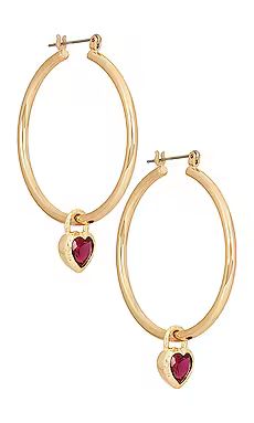 X For Love & Lemons Bezel Heart Charm Hoops
                    
                    Luv AJ | Revolve Clothing (Global)