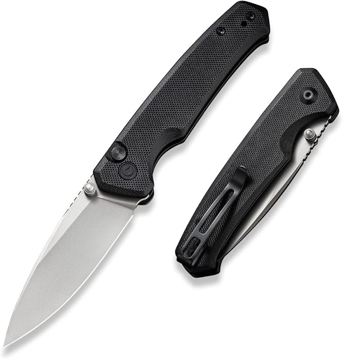 CIVIVI Altus Pocket Folding Knife with Button Lock and Thumb Stud Opener, 2.97" Nitro-V Silver Be... | Amazon (US)