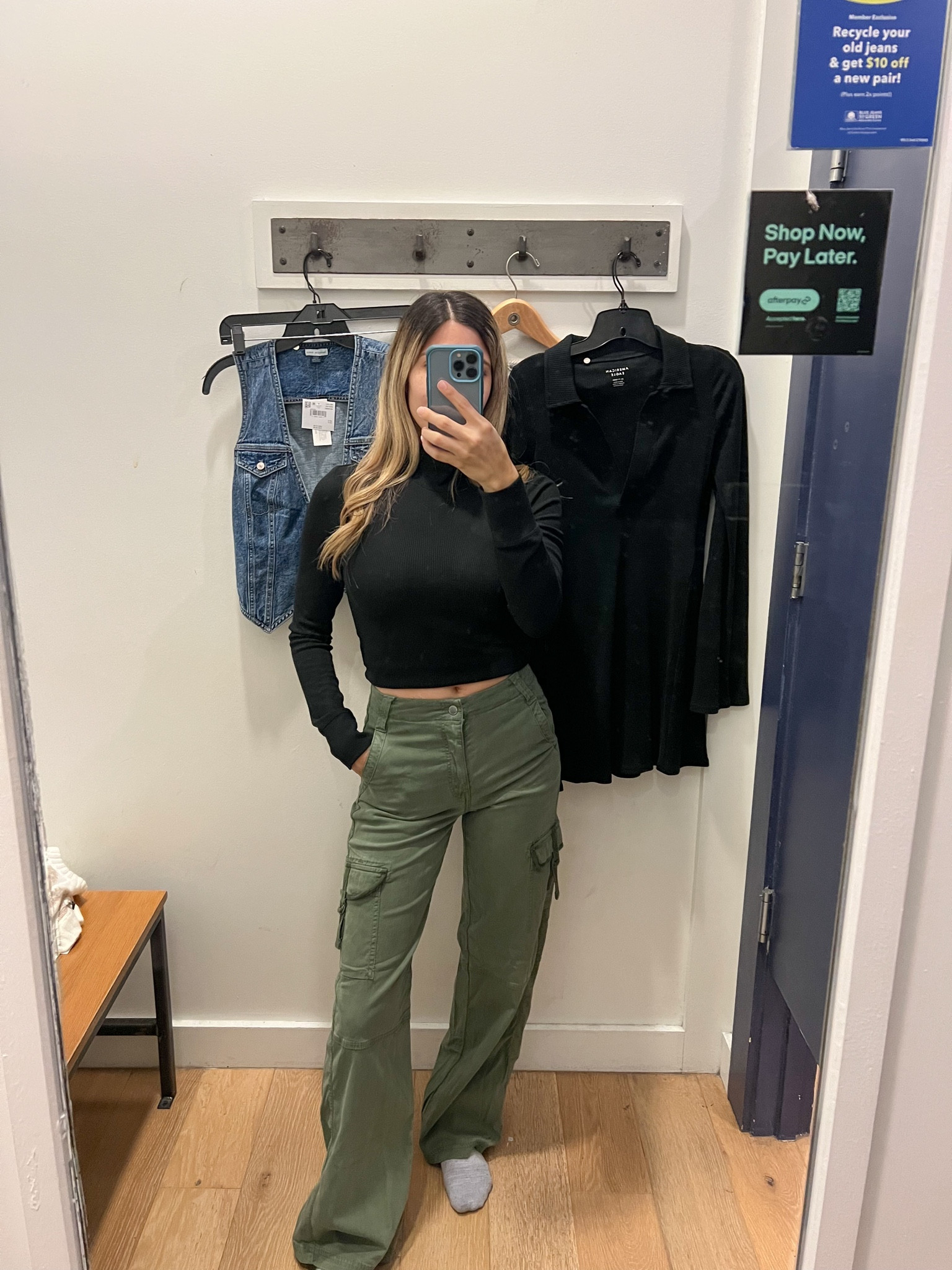 Kim possible costume idea 💚🖤 
size M in black top & 00/25w in pants 

Fall outfits, cargo pants, green cargo pants, black long sleeve crop top, casual fall style, casual fall outfit, American eagle clothes 

#LTKsalealert #LTKSeasonal #LTKHalloween