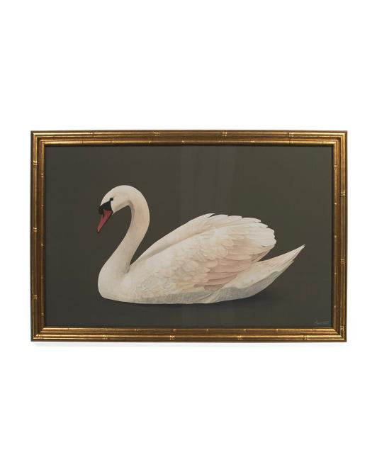 24x16 White Swan Wall Art | TJ Maxx