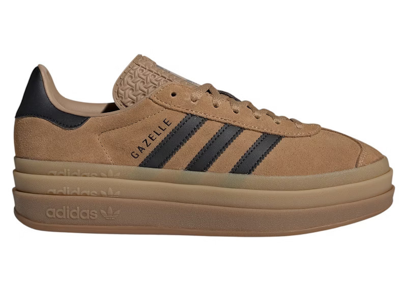 Adidas Gazelle Bold Black (Women's) Sneakers in Cardboard/Core Black/Gum | StockX