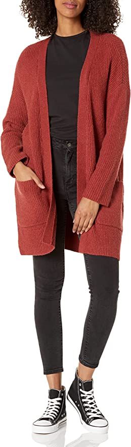 Goodthreads Women's Oversized Boucle Shaker Stitch Cardigan Sweater | Amazon (US)