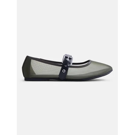 No Boundaries Women’s Mesh Mary Jane Flats | Walmart (US)