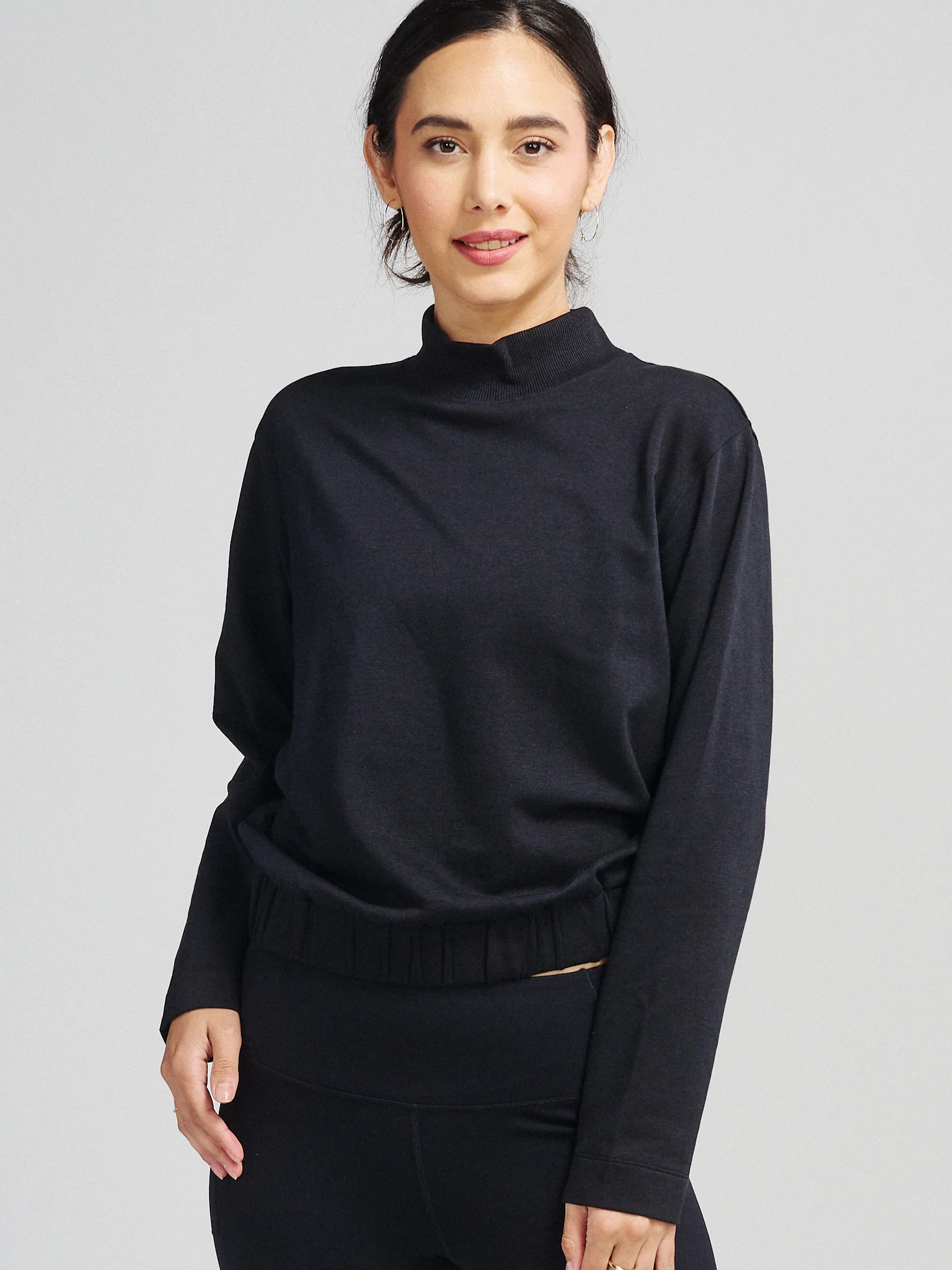 Studio Fleece Mock Neck Sweatshirt | tasc Performance