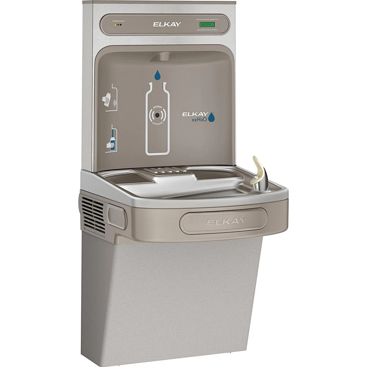 Elkay EZH2O Bottle Filling Station with Single ADA Cooler, Filtered 8 GPH Light Gray | Wayfair North America