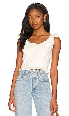 1. STATE Ruffle Crop Top in New Ivory from Revolve.com | Revolve Clothing (Global)