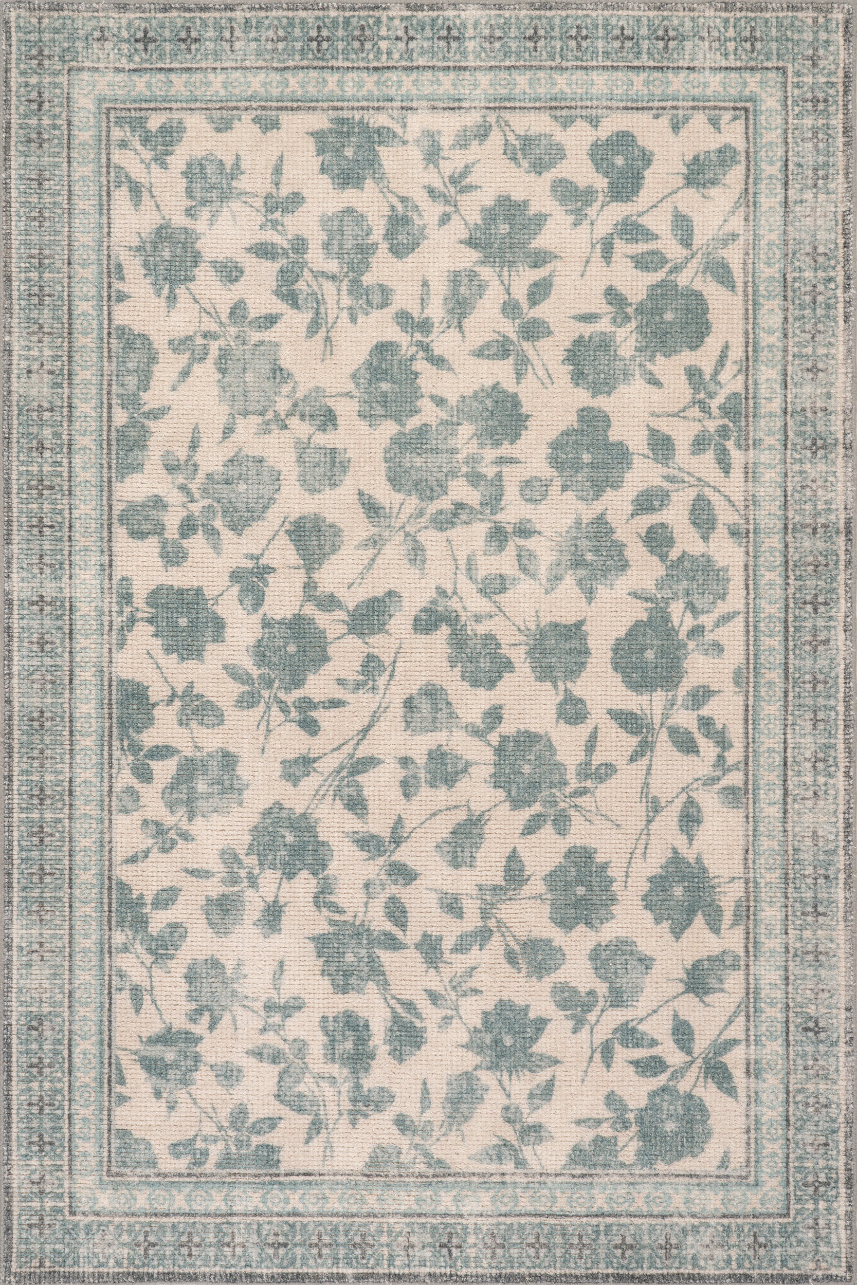 Botanica Hand Tufted Botanical Wool-Blend Rug | Teal | Shop.app
