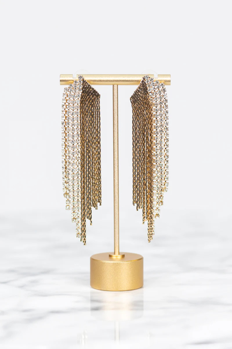 Cher Rhinestone Dangle Earrings | Avara