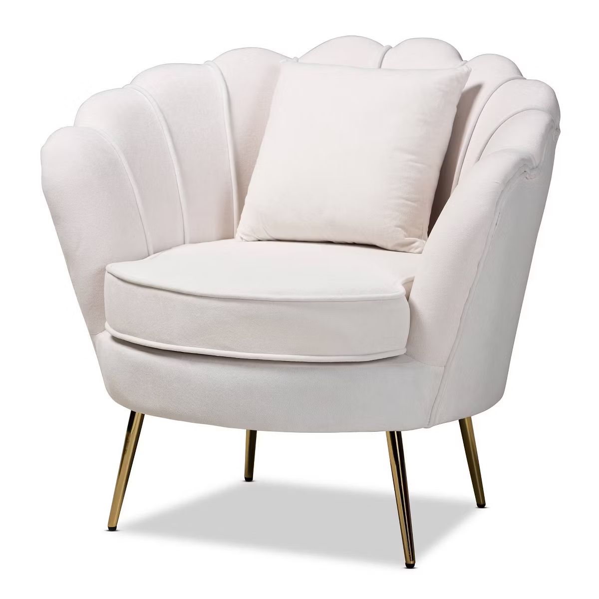 Garson Velvet and Metal Accent Chair - Baxton Studio | Target