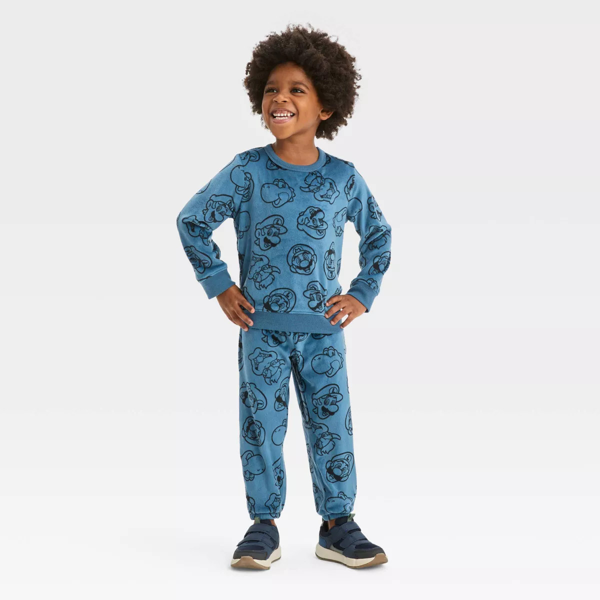 Toddler Boys' Nintendo Super Mario Top and Bottom Set - Blue 2T | Target