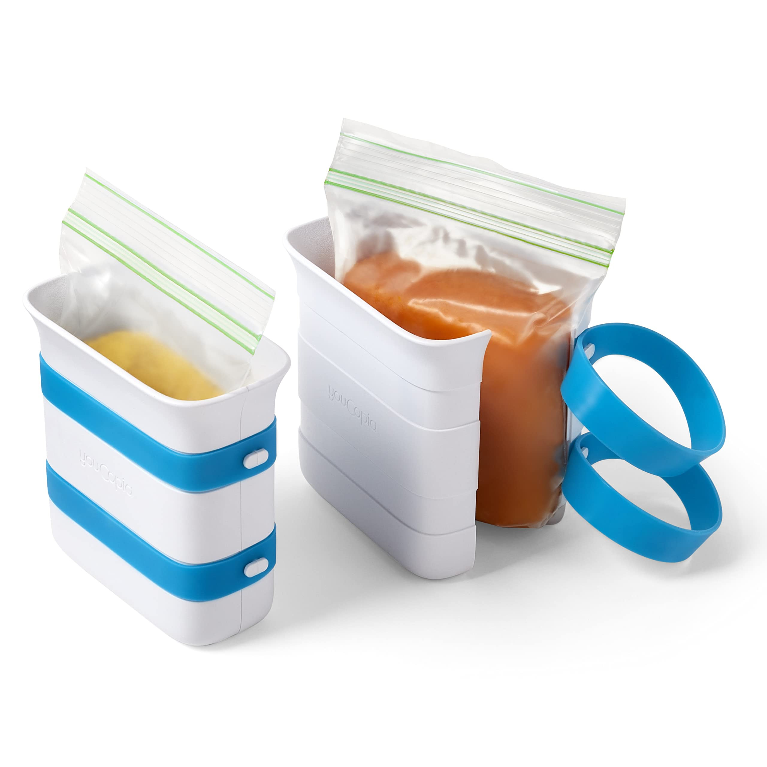 YouCopia FreezeUp Freezer Food Block Maker, 2 Cup, 2-Pack, Meal Prep Bag Container to Freeze Left... | Amazon (US)